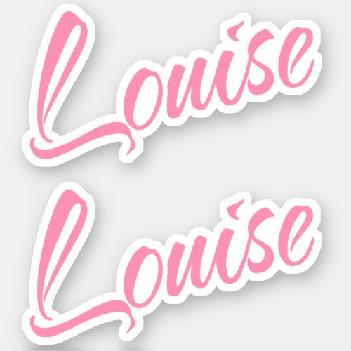 Louise Decorative Name in Pink x2 Sticker