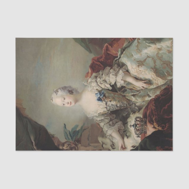 Louise, Frederik V's First Queen by Carl Pilo  Tissue Paper (Front)