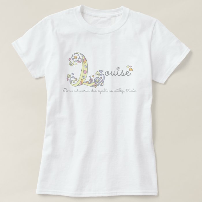 Louise girls L name meaning monogram tee | Zazzle