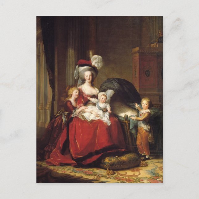 Louise Le Brun- Marie Antoinette and her Children Postcard (Front)