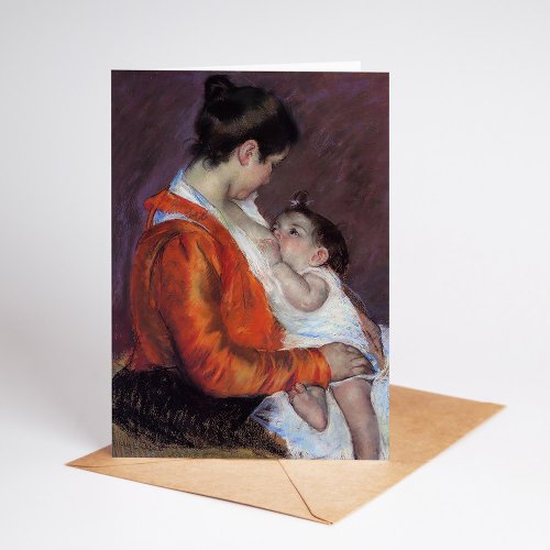 Louise Nursing Her Child  Mary Cassatt Card