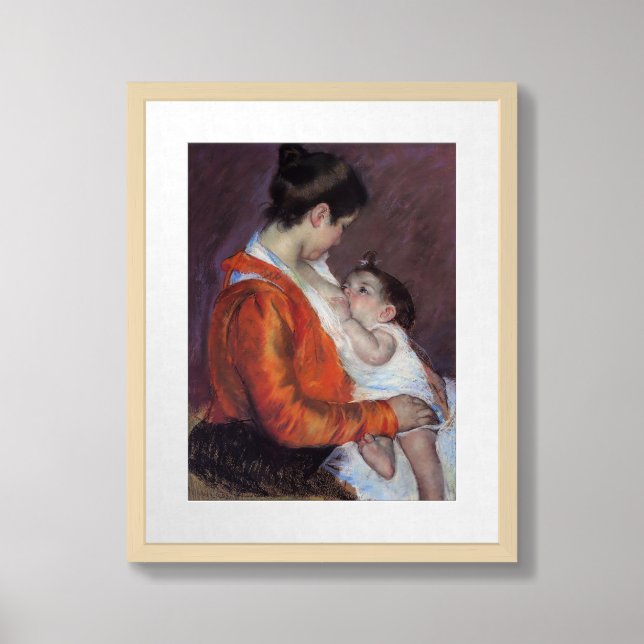 Louise Nursing Her Child | Mary Cassatt Framed Art (Framed Front)