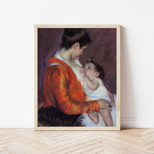 Louise Nursing Her Child Mary Cassatt Poster