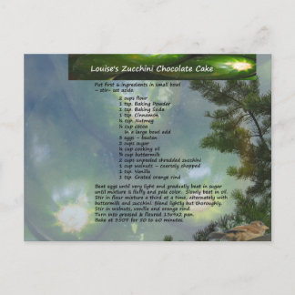 Louise's Zucchini Chocolate Cake Postcard