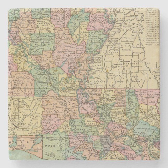 Louisiana 10 stone coaster (Front)