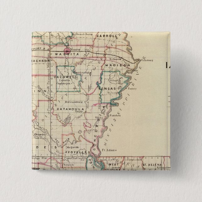 Louisiana 2 pinback button (Front)