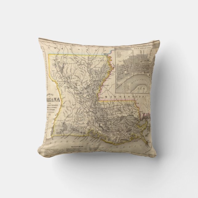 Louisiana 4 throw pillow (Front)