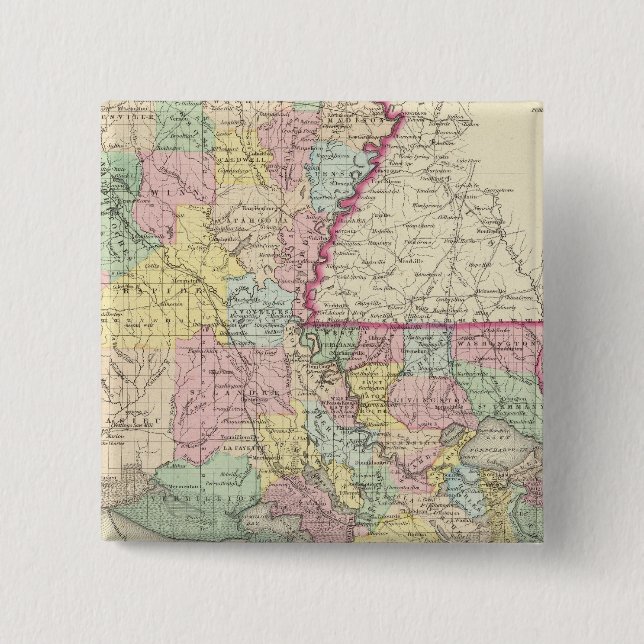 Louisiana 8 pinback button (Front)