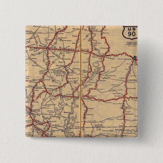 Louisiana 9 pinback button (Front)