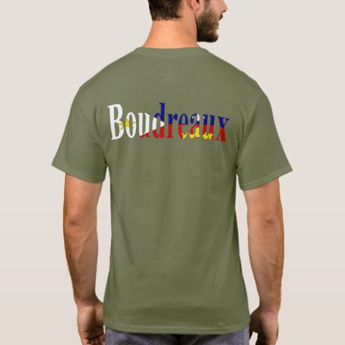 Louisiana Acadian Flag Boudreaux Cajun Heart T_Shirt