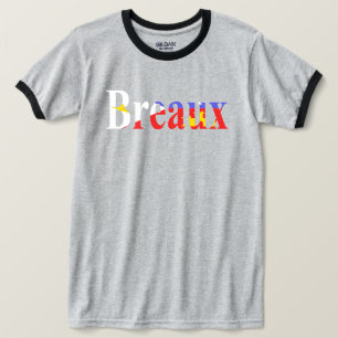Louisiana Acadian Flag Breaux Cajun Pride Heart T-Shirt