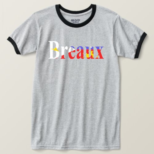 Louisiana Acadian Flag Breaux Cajun Pride Heart T_Shirt