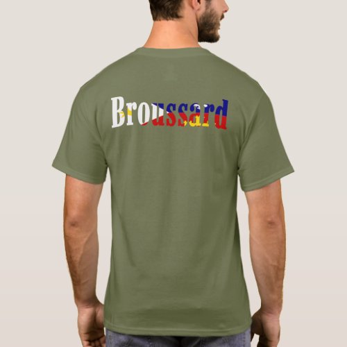 Louisiana Acadian Flag Broussard Cajun Pride Heart T_Shirt