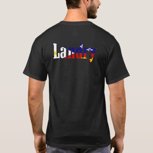 Louisiana Acadian Flag Landry Cajun Pride Heart T_Shirt