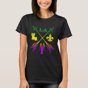 Louisiana arrow t shirt New Orleans Mardi Gras Tsh