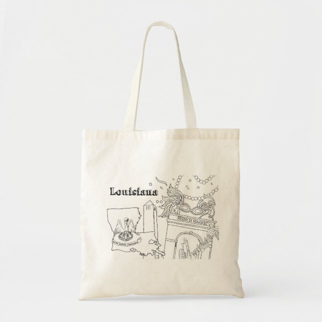 Louisiana Art Mardi Gras Travel Destination Art Tote Bag (Front)