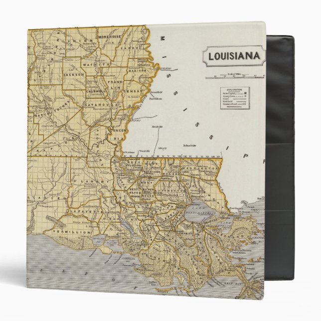 Louisiana Atlas Map Binder (Front/Inside)