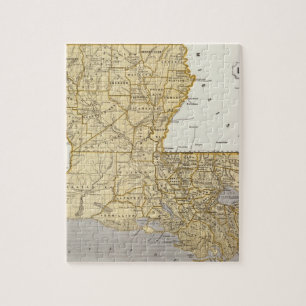 Louisiana Atlas Map Jigsaw Puzzle