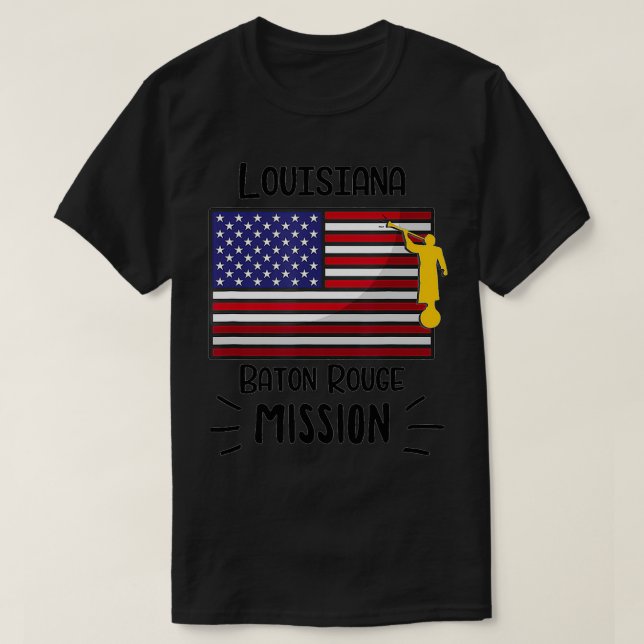 Louisiana Baton Rouge Mormon LDS Mission Missionar T-Shirt (Design Front)