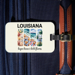 Louisiana – Bayou Breeze & Bold Flavors Luggage Tag