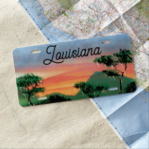 Louisiana Bayou License Plate