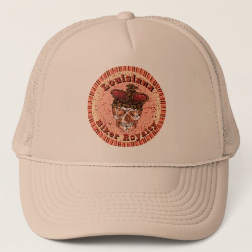 Louisiana Biker Royalty Trucker Hat