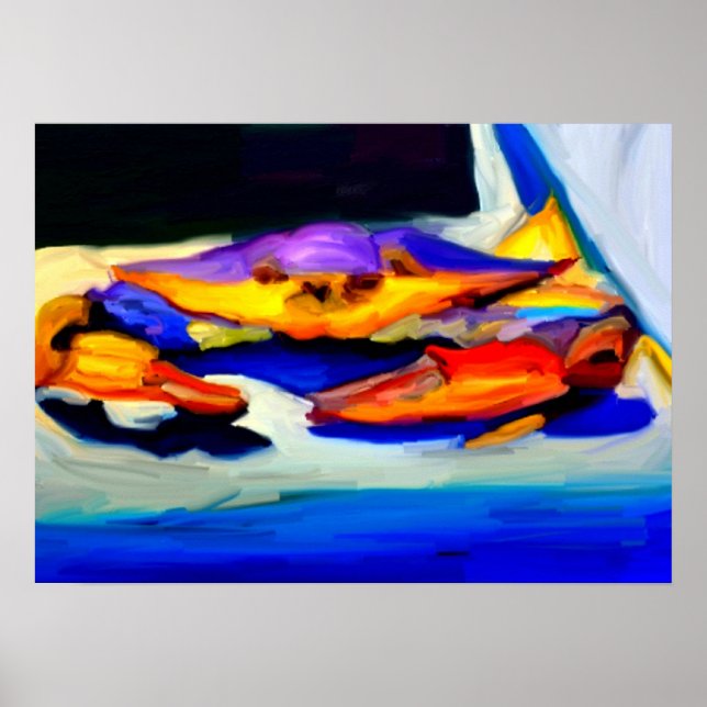 Louisiana Blue Crab Poster (Front)