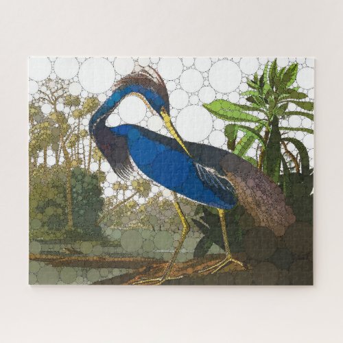 Louisiana Blue Heron by After John James Audubon Jigsaw Puzzle