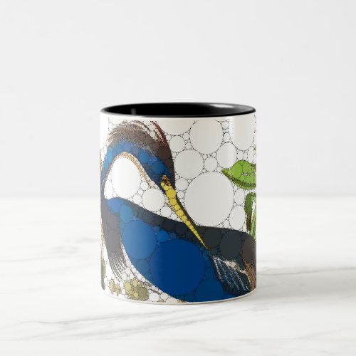 Louisiana Blue Heron by After John James Audubon Two_Tone Coffee Mug