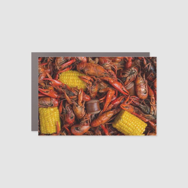 Louisiana Boiled Crawfish, New Orleans, Funny Car Magnet (Front)