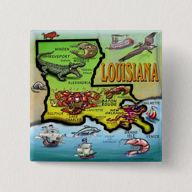 Louisiana Button (Front)