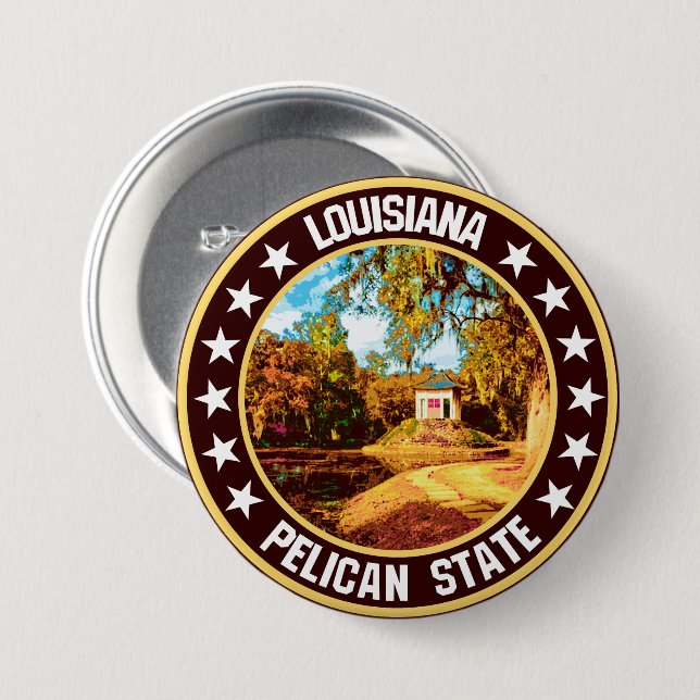 Louisiana Button (Front & Back)
