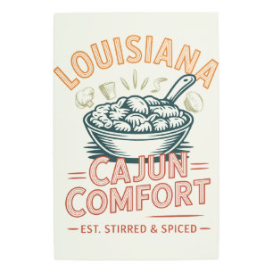 Louisiana Cajun Comfort Metal Art Print