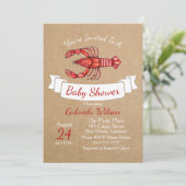 Louisiana Cajun Crawfish Baby Shower Invitation (Standing Front)