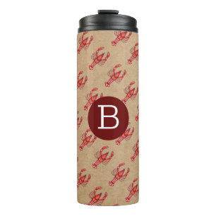 Louisiana Cajun Crawfish Monogram Thermal Tumbler