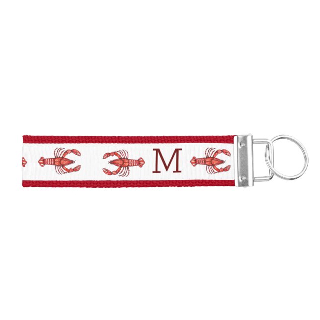 Louisiana Cajun Crawfish | Monogram Wrist Keychain (Keys on Right)