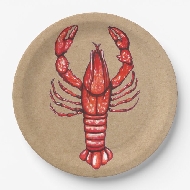 Louisiana Cajun Crawfish Paper Plates (Front)
