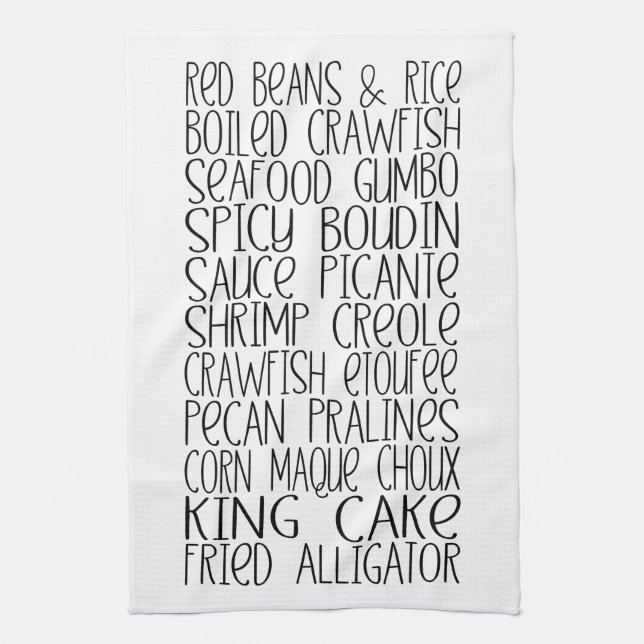 Louisiana Cajun Food Cajun Kitchen Kitchen Towel (Vertical)