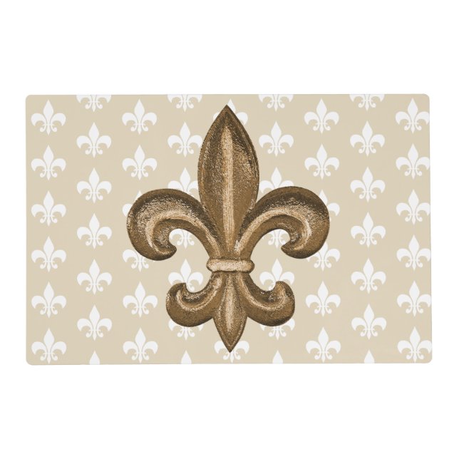 Louisiana Cajun French Fleur De Lis Placemat (Front)