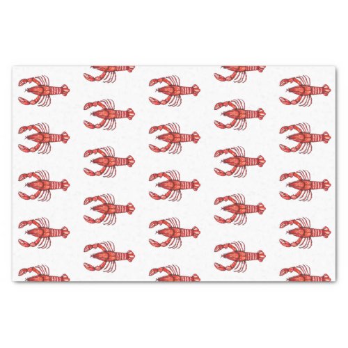 Louisiana Cajun Watercolor Crawfish Tissue Paper