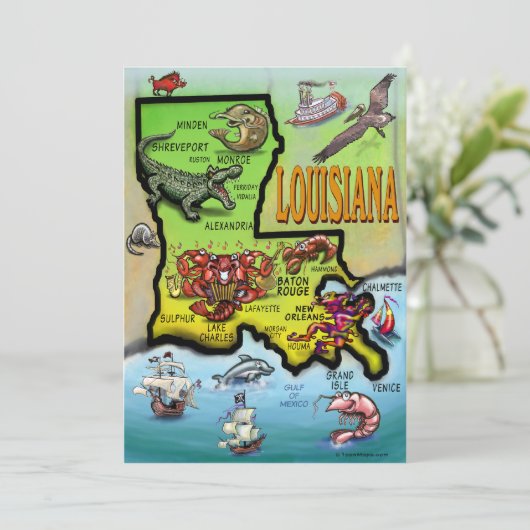 Louisiana Card (Standing Front)