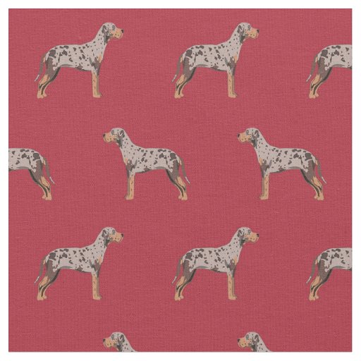 louisiana catahoula leopard dog red fabric
