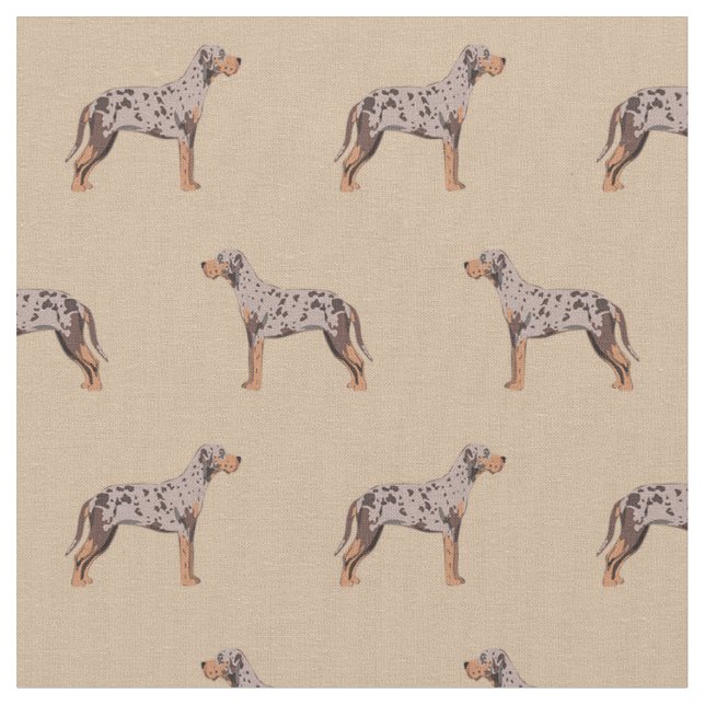 louisiana catahoula leopard dog tan fabric (Close Up)