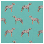 louisiana catahoula leopard dog turquoise fabric