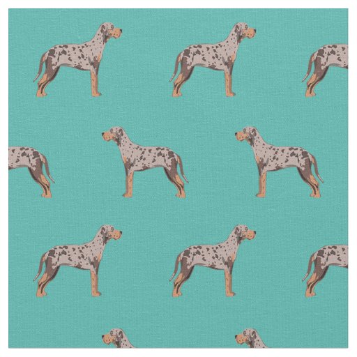 louisiana catahoula leopard dog turquoise fabric