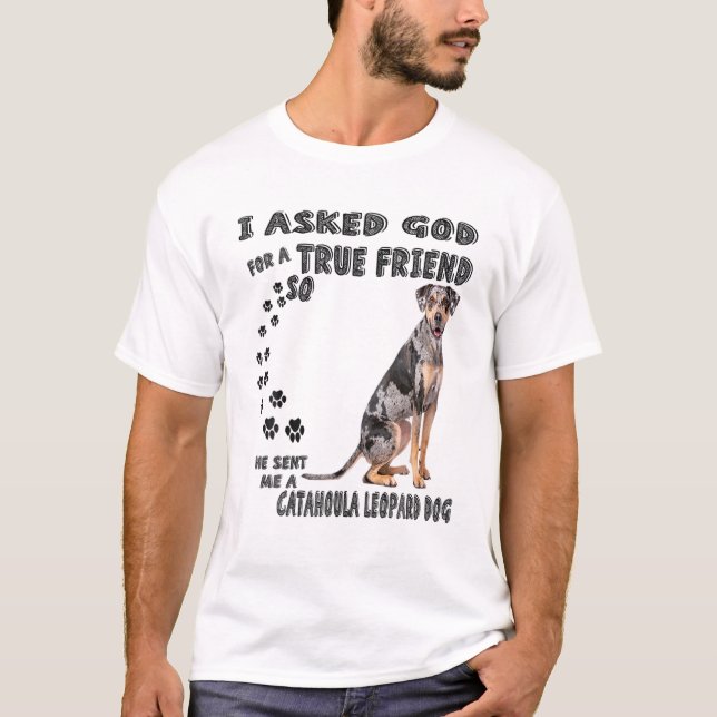Louisiana Catahoula Leopard Quote Mom Dad, Catahou T-Shirt (Front)