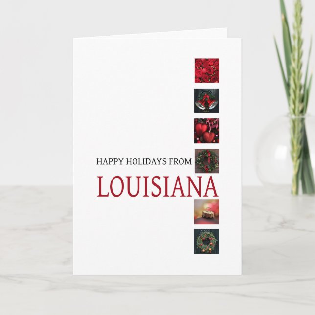 Louisiana   Christmas Card, state specific Holiday Card (Front)