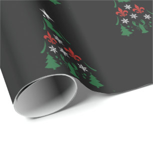 Louisiana Christmas Holiday Cajun  Wrapping Paper