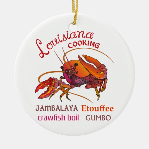 Louisiana Cooking Ceramic Ornament