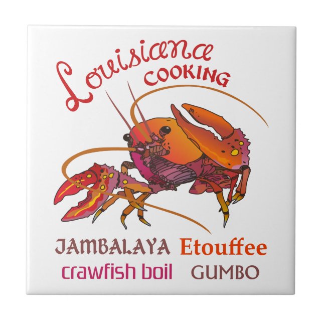 Louisiana Cooking Ceramic Tile (Front)